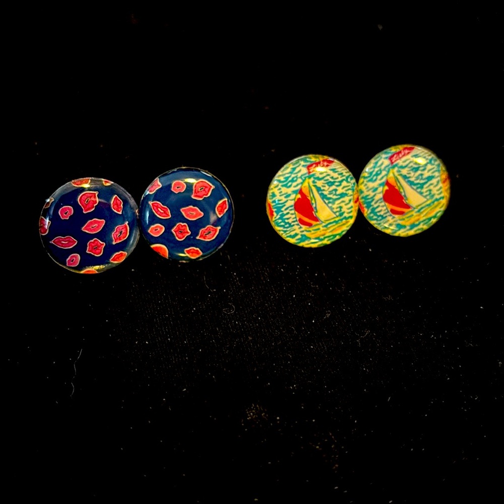 Lot of Lilly Pulitzer Print Earrings